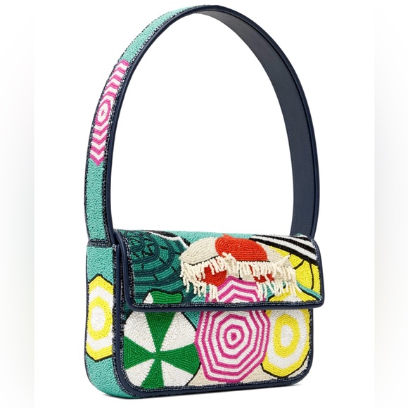 πΊπHPππΊ NWT Staud Beaded Tommy Bag Umbrellas - Picture 13 of 16